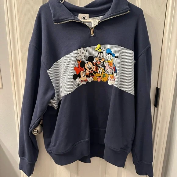 Disney | Sweaters | Mickey And Friends Quarter Zip | Poshmark